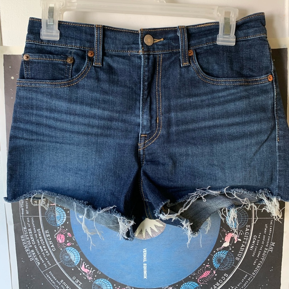 Levi’s High Rise Cut-off Denim Shorts, 28